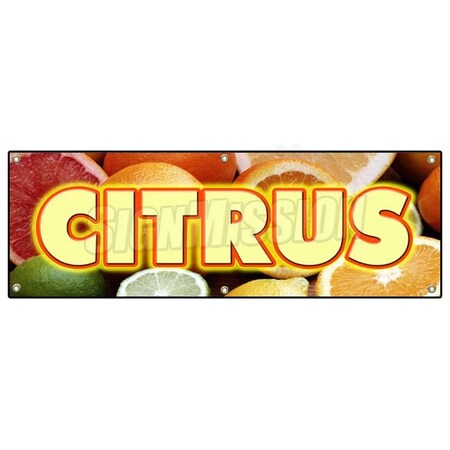 Signmission CITRUS BANNER SIGN florida orange grapefruit lemon just picked orchard B-72 Citrus